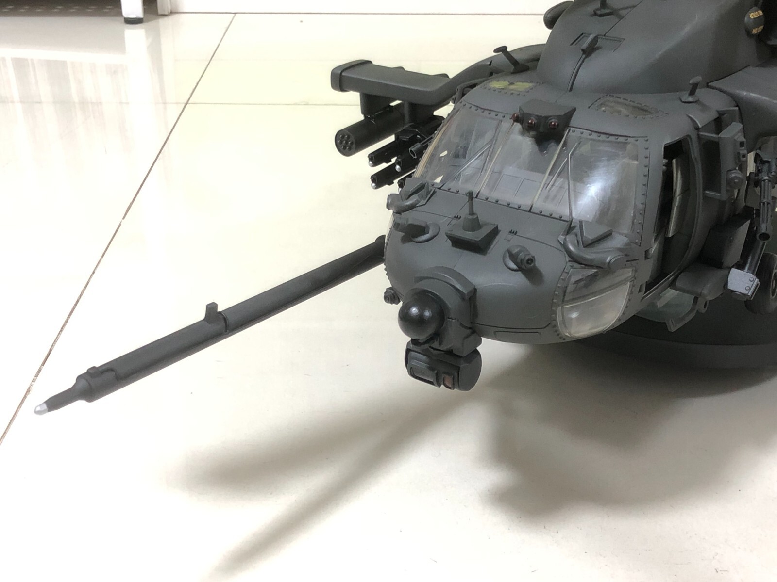 Custom 1:18 in-flight refueling probe for BBI black hawk painted finish product