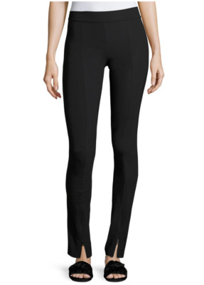 $490 The Row Nelma Zip Cuff Stretch Jersey Leggings Pants in Black sz M
