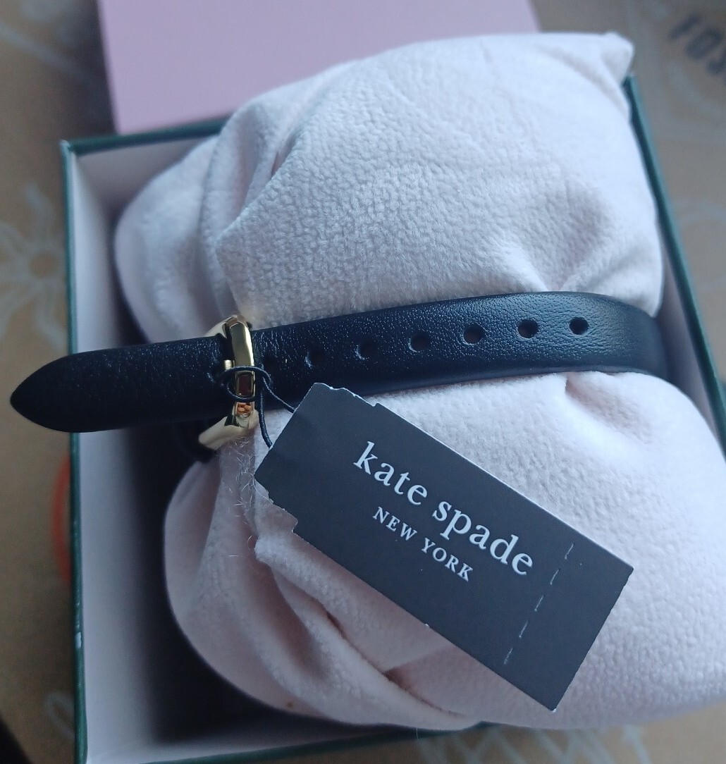 KATE SPADE Holland Black Leather Strap Owl 🦉 Women's Watch