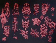 milton zeis vintage tattoo rockford IL ralph johnstone flash 11x14 giclee print