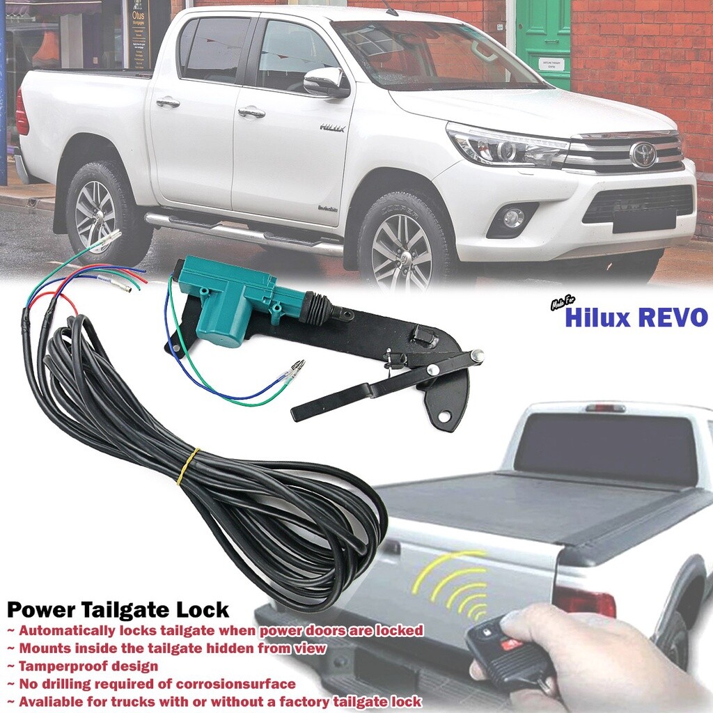 Set Power Tailgate Security Lock Fit For Toyota Hilux Pickup