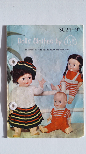 PATONS & BALDWINS SC24 DOLL'S CLOTHES KNITTING PATTERN ♡ - Afbeelding 1 van 6