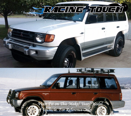 For Mitsubishi Montero 92-00 Dark Grey Out-Channel Window Visor Sun Guard 4pcs - Bild 7 von 7