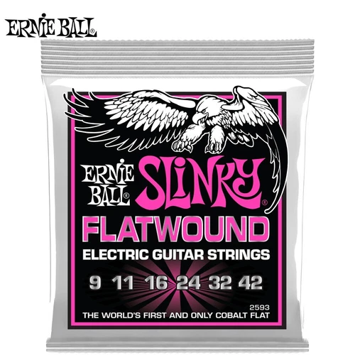 Ernie Ball 2593 Super Slinky Flatwound Electric Guitar Strings 9-42