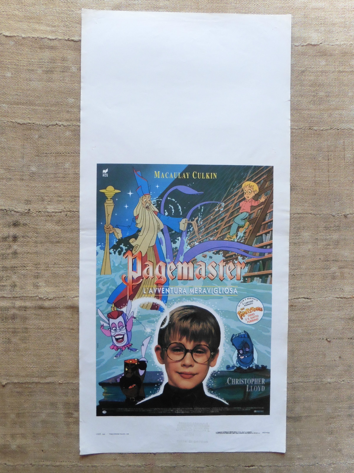 Locandina originale film Pagemaster - L'avventura meravigliosa (1994) - Regia di Joe Johnston