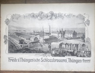 Altes Brauereiplakat Freih. v. Thüngen‘sche Schlossbrauerei!!