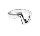 VTG TAXCO Signed Polished 925 Sterling Silver Wave 6 mm Ring Band Sz 6.5