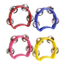 Kids Tambourine 4-Pack | Musical Instruments for Toddlers Ages 3+ with 4 Meta...