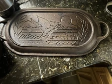 Lodge 20.5” Oval Dutch Oven Wildlife Series Mallard Ducks Deep Fish Fryer 3060