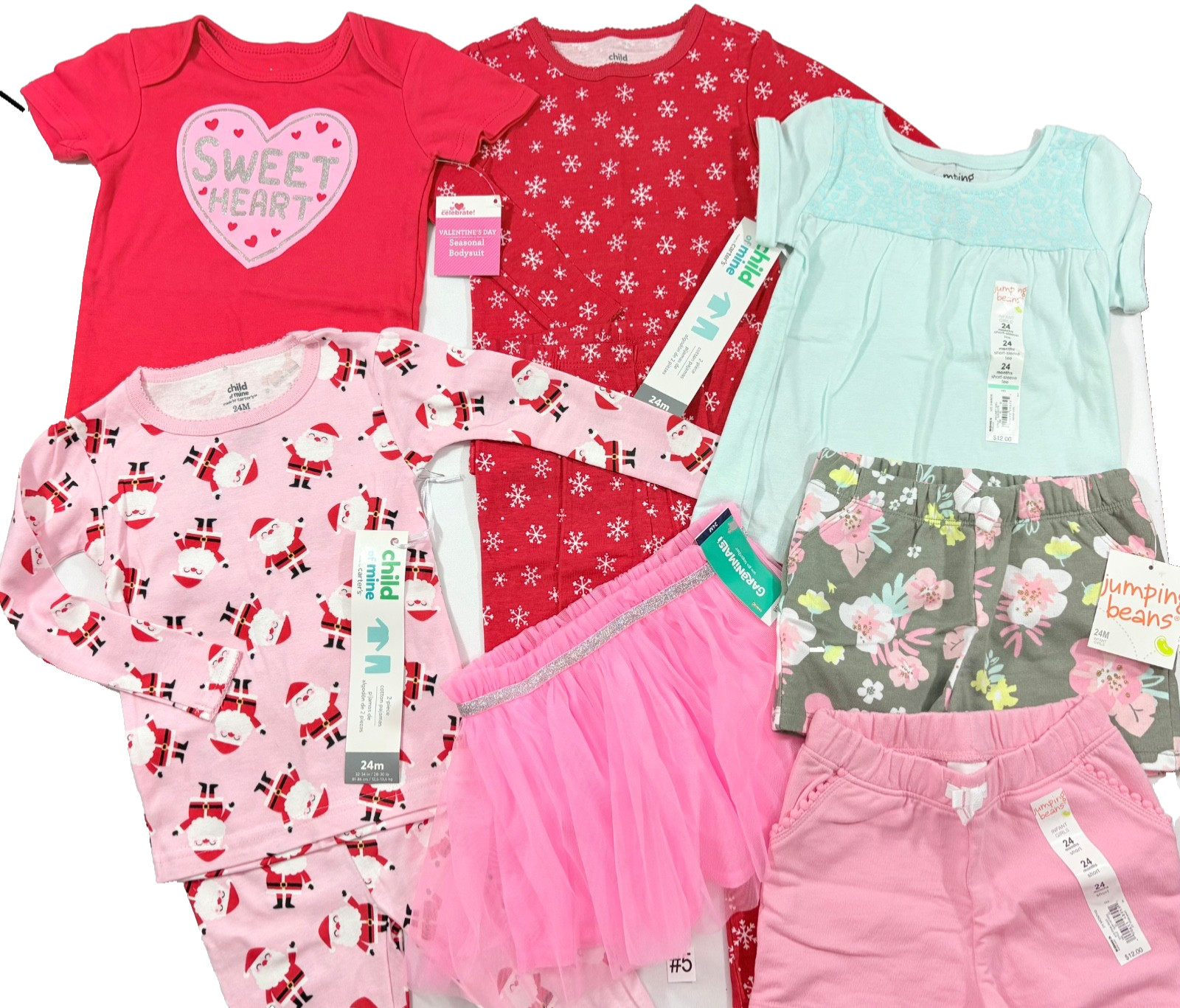 BABY CLOTHING LOT MIXED BRANDS SIZE 24 MONTHS / NWT / 9 PIECES/ LOT #5