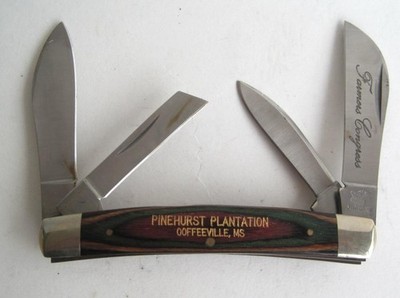 Frost Cutlery Farmers Congress Pocket Knife Custom for Pinehurst Plantation MS
