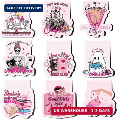 Funny Magnetic Bookmarks for Women: 9 Pcs Cute Magnet Book Marks for Reading, Sp