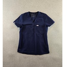 Figs Scrub Top Womens XS Navy Catarina One Pocket Stretch V Neck Medical FW1000