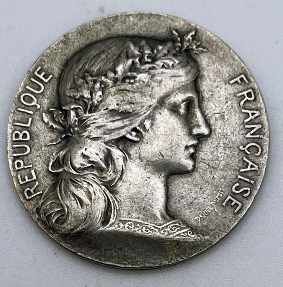 French 90% Silver Jeton Medal Marianne H. Dubois Civil Servants