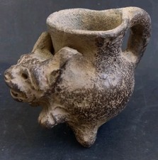 Ancien Vase Pichet Precolombien Old Precolumbian Zoomorphe Animal Mexican Maya