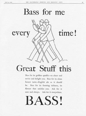 BASS ALES ''Bass for Me'' - Vintage Werbung 1929