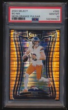 2024 SELECT BO NIX NEON ORANGE PULSAR PRIZM ROOKIE CARD RC #/7 PSA 10 BRONCOS