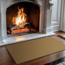 Hearth Rugs for Fireplaces Fire Resistant,48x28 inches Brown-48x28in, Brown