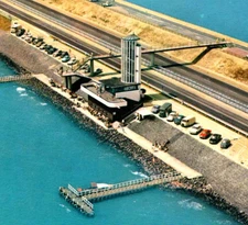 Vintage Postcard Afsluitdijk Netherlands Zuiderzee Works Dikes Holland