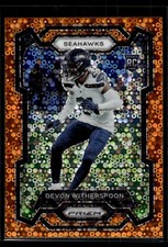 Devon Witherspoon 2023 Panini Prizm Orange Disco Prizm Rookie Card #389. rookie card picture