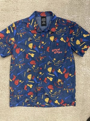 Chucky Good Guys Unisex Small Button Down Shirt All Over Print Horror Halloween