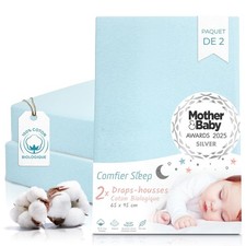 Draps pour Lits Bébé 95x65 – 100% Coton Bio – Lot de 2 Draps Cododo Ultra Dou...