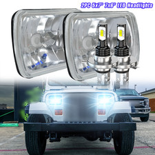 2pc 5x7 7x6 Headlights Sealed Hilo Beam For 1986 1987-1995 Jeep Wrangler Yj