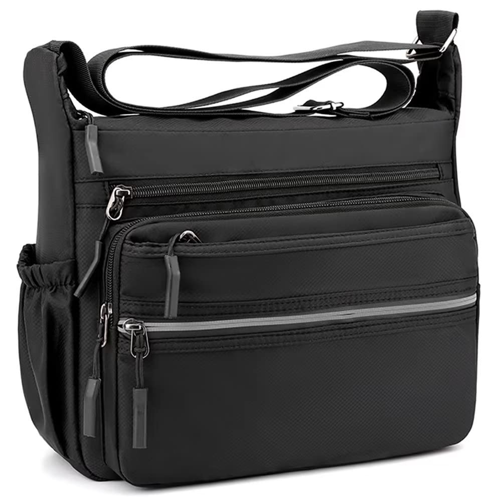 Messenger Bag Men Nylon Waterproof Shoulder MultiPocket Crossbody