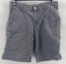 Carhartt Shorts Men Size 34 Gray Rugged Flex Relaxed Fit Utility Canvas BS2514-M