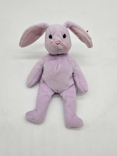 1996 TY Beanie Baby Floppity the Purple Bunny 8" Stuffed Animal with Tags