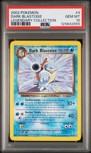 2002 POKEMON LEGENDARY COLLECTION #4 DARK BLASTOISE PSA 10
