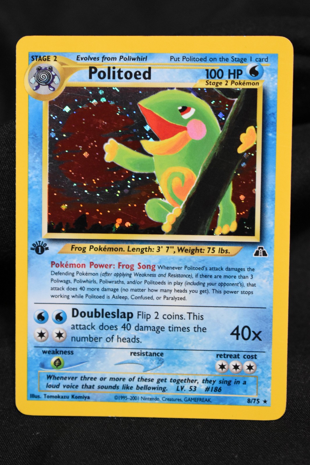 Politoed Holo 1st Edition 8/75 NM Neo Discovery Pokemon TCG Near Mint