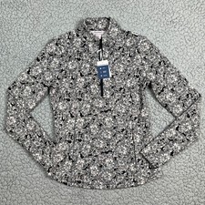 Tommy Bahama Everyday Active Floral 1/4 Zip Womens Small Mock Neck Golf Tennis