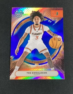 2025-26 Bowman's Best University Tre Donaldson #6 Blue Refractor 110/150 Miami