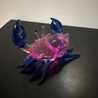 MURANO Venetian Hand Blown UV Lamp Work Glass Crab Figurine