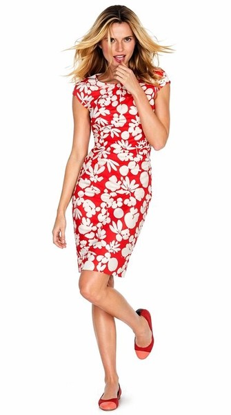 Women Boden Dress White Cotton M