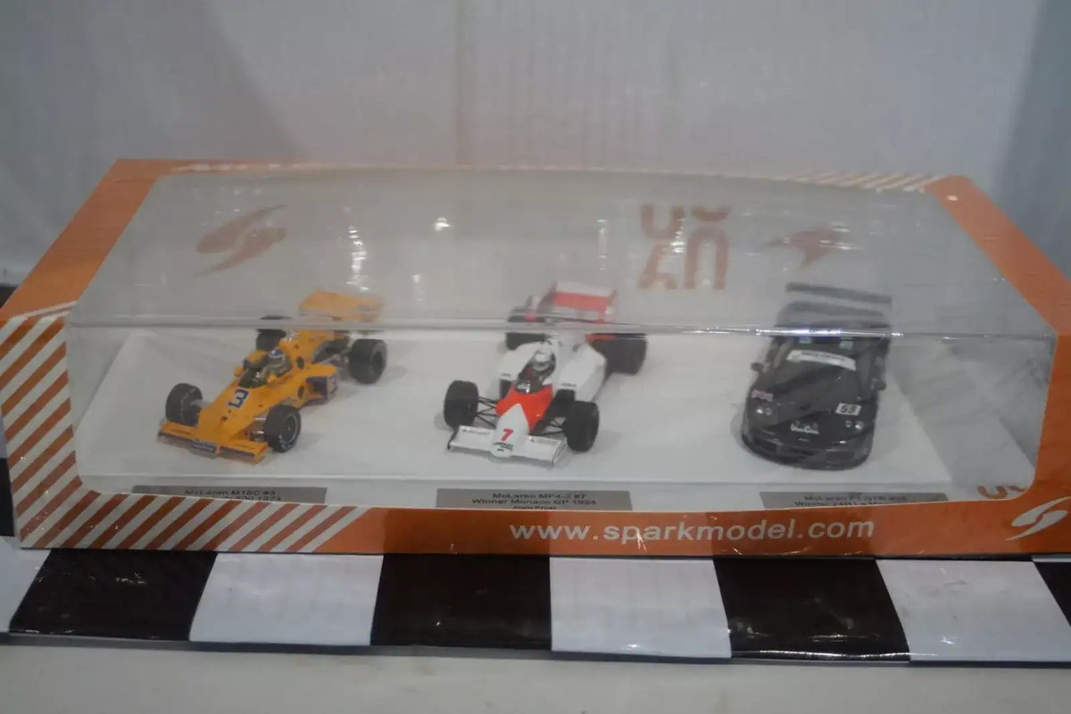 Spark McLaren 3 car set M16C #3 MP4-2 #7 F1 GTR #59 1:43