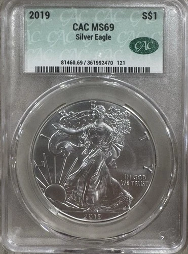 2019 Silver  American Silver Eagle MS69 CAC
