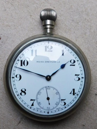 NO RESERVE Military Moise Dreyfuss WW1 WW2 Cockpit Watch? Vintage RFC?