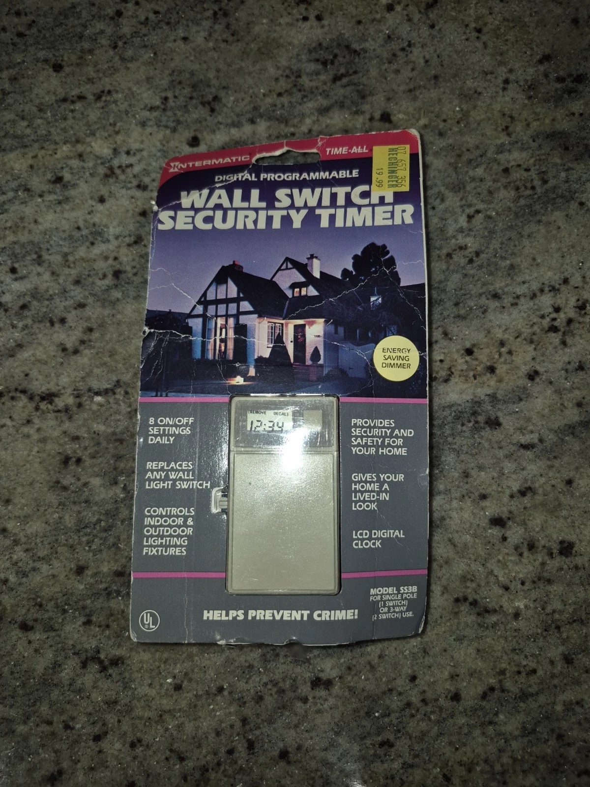 Vintage Intermatic SS3B Wall Switch Security Timer NOS 1980s Programmable...