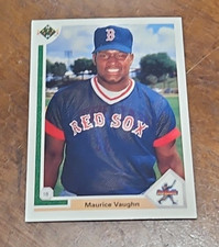 1991 Upper Deck Maurice Vaughn #5 Rookie Card Boston Red Sox Baseball Card. rookie card picture