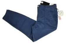 Knox Rose Womens Size 16 Mid Rise Casual Fit Cargo Pants Skinny Ankle Blue