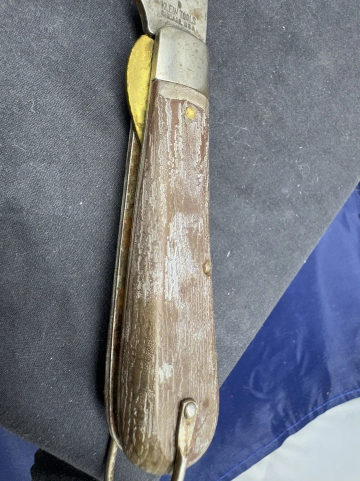 Faca de bolso dobrável M Klein & Sons Hawkbill Chicago EUA, - Imagem 4 de 4