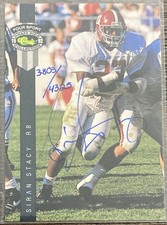 Siran Stacy 1992 Classic Four Sport Draft Pick On-Card Auto Rookie /4325 Alabama. rookie card picture