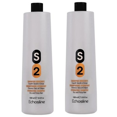 2 PACK Echosline S2 HYDRATING SHAMPOO Dry and Frizzy Hair 33.8oz / 1000ml