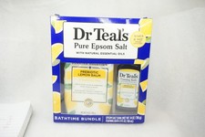 Dr Teal's Prebiotic Lemon Balm Epsom Salt Soak  Foaming Bath Bathtime Bundle