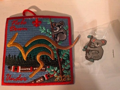 Camp No-Be-Bo-Sco 2023 Nobe Down Under Theme Patch And Pin