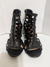 Charlotte Russe Women's Size 8 Gladiator Heels Caged Sandals, Side Zip