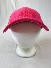 Youth Under Armour Baseball Cap Strapback Hat Bright Pink Free Fit OSFM Athletic