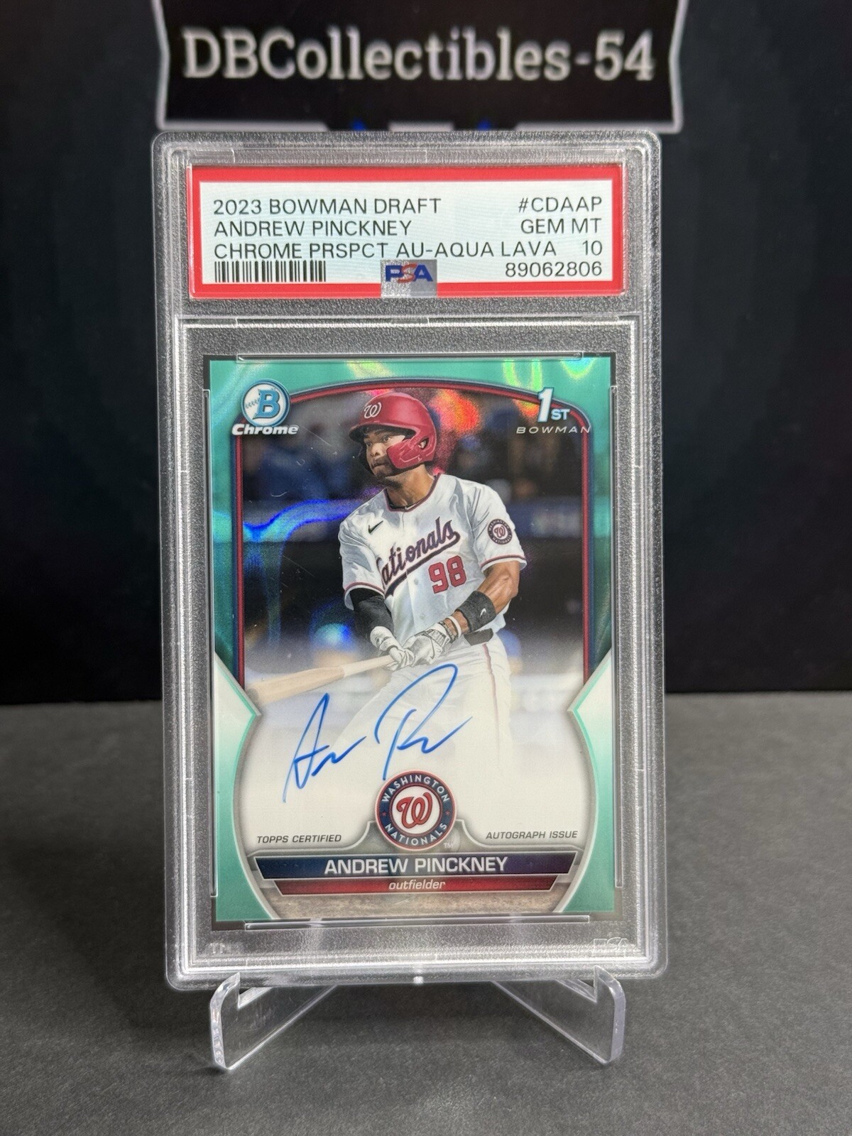 2023 Bowman Draft Chrome Andrew Pinckney Aqua Lava Refractor Auto /199 CDA-AP